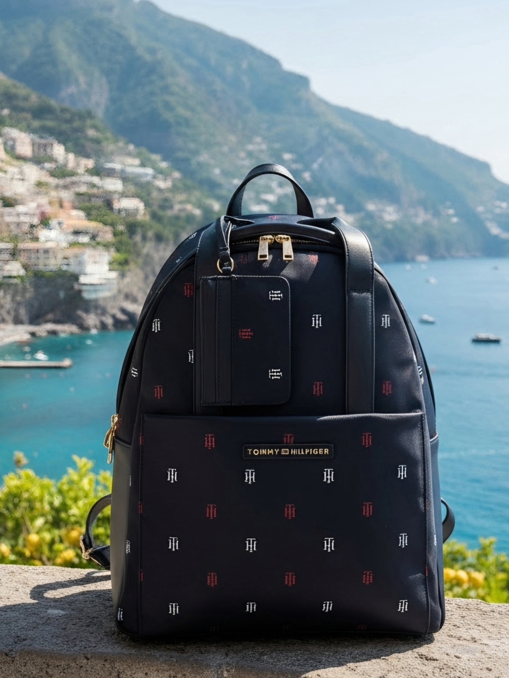 Tommy Hilfiger Navy Logo Backpack for Men